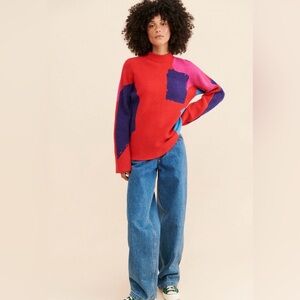 Color Block Women's Sweater By Sardmdi From Free People